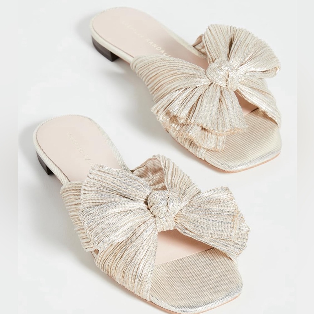 Loeffler Randall Daphne Pleated Bow Slides